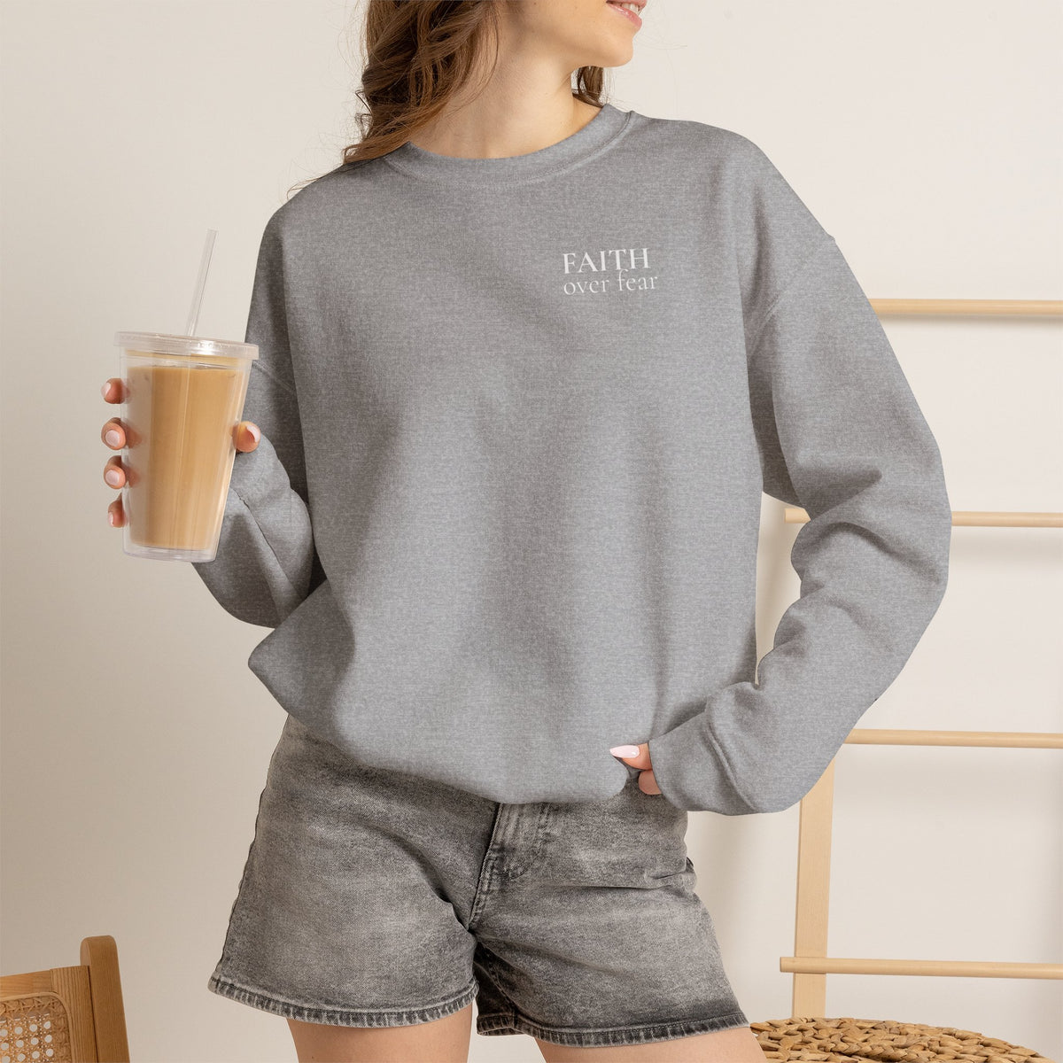 Faith Prayer Crewneck | Christian Sweatshirt | Faith Over Fear