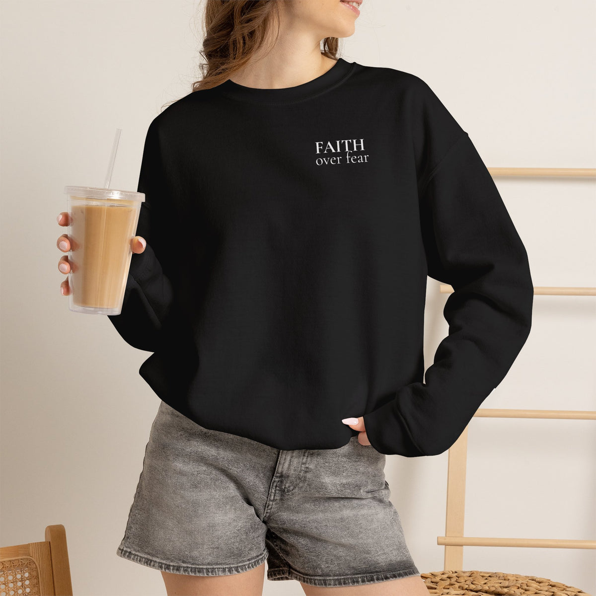 Faith Prayer Crewneck | Christian Sweatshirt | Faith Over Fear