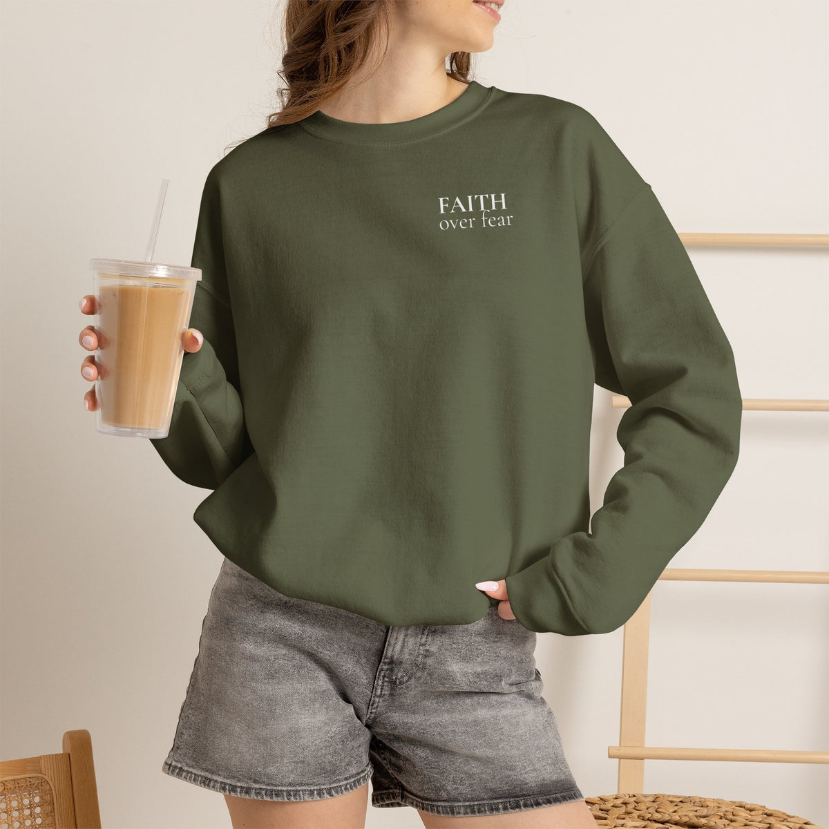 Faith Prayer Crewneck | Christian Sweatshirt | Faith Over Fear