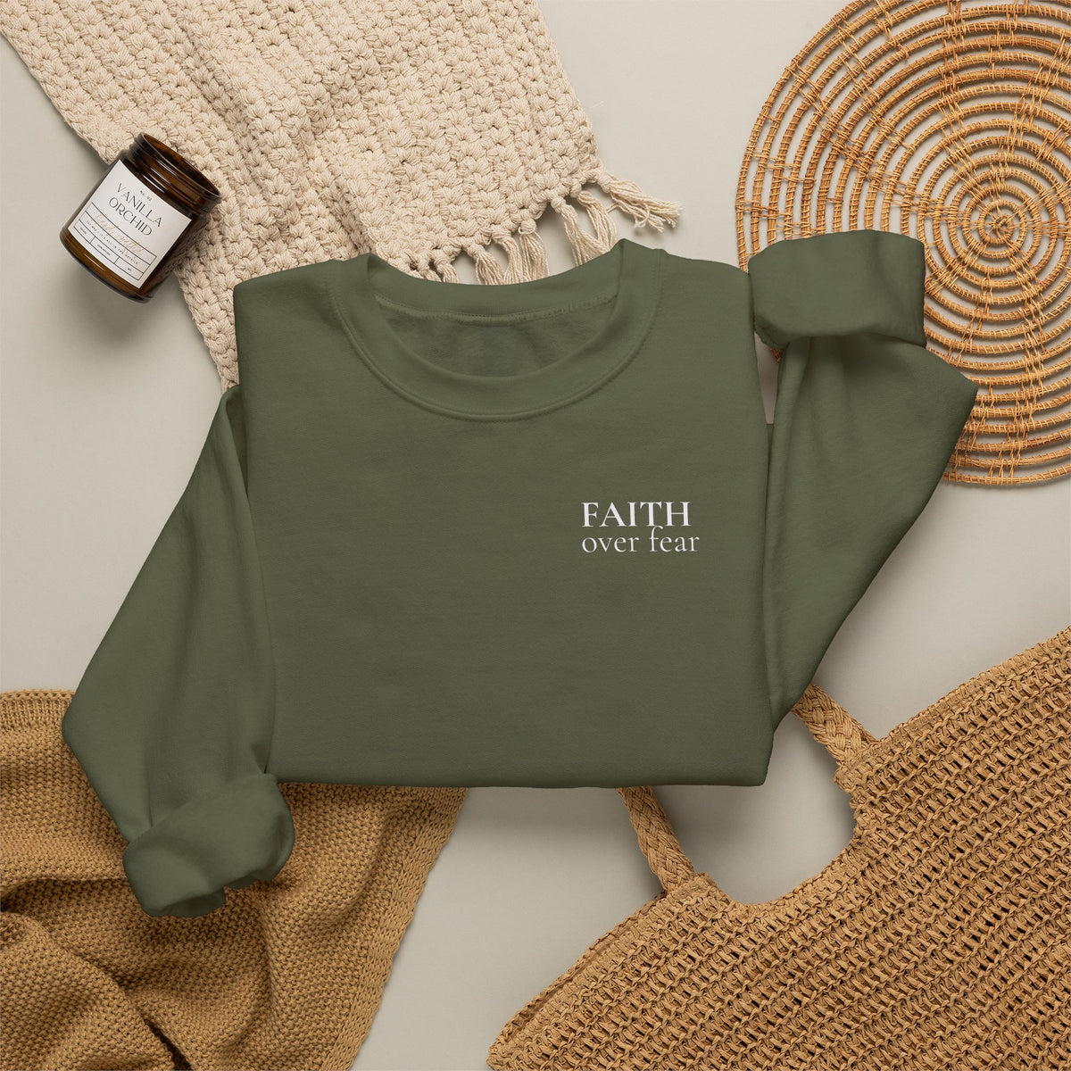 Faith Prayer Crewneck | Christian Sweatshirt | Faith Over Fear